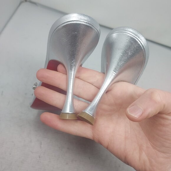 Christian Louboutin Degraqueen PVC Silver Jewel Heel Sandal - Picture 11 of 14